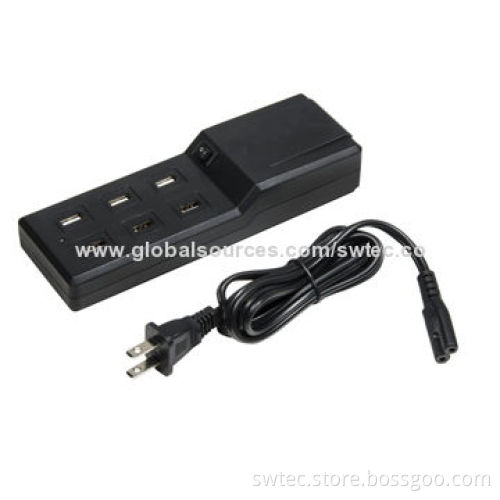 6-port USB Wall/Portable Battery Charger for iPhone, Audio and Video Products